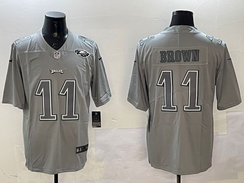 Men Philadelphia Eagles #11 Brown Grey 2025 Nike Vapor Limited NFL Jersey style 2101->philadelphia eagles->NFL Jersey